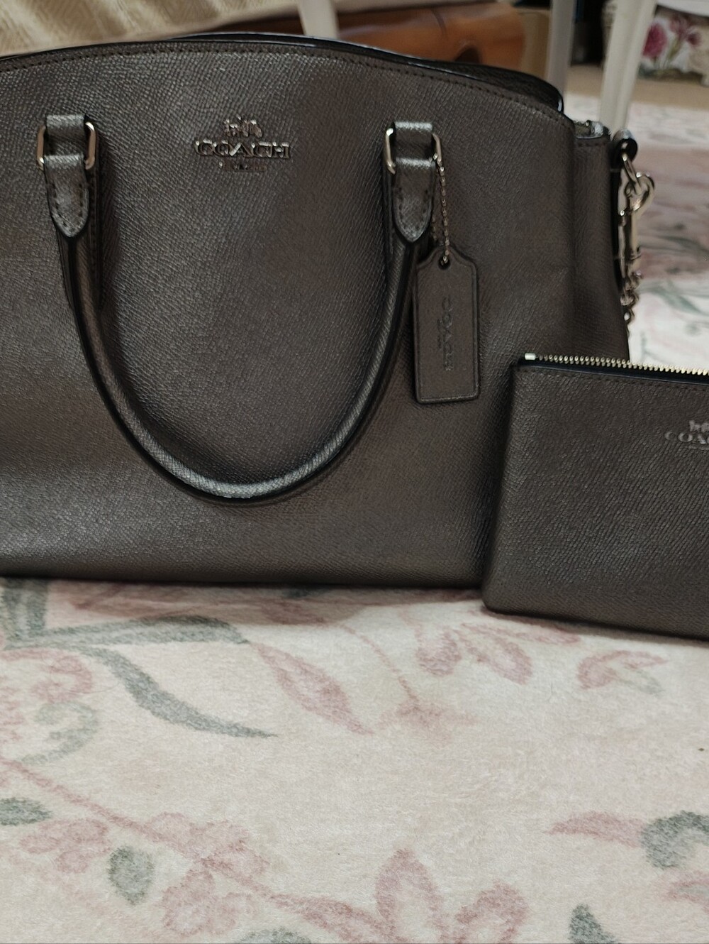Beautiful Coach satchel with matching wristlet!